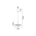 Κρεμαστό Φωτιστικό LOFTY Ø450mm – LED 12W – 2700K – 840lm – Αμμώδες Χρυσό – Αλουμινίου – IP20 ACA BD379A450PGD