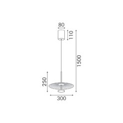 Κρεμαστό Φωτιστικό LOFTY Ø450mm – LED 12W – 2700K – 840lm – Αμμώδες Χρυσό – Αλουμινίου – IP20 ACA BD379A450PGD