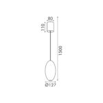 Κρεμαστό Φωτιστικό ELLITON Ø127mm – LED 4W – 2700K – 280lm – Αμμώδες Χρυσό – Αλουμινίου – IP20 ACA BD384PGD