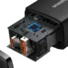 Baseus Φορτιστής Ταχείας Φόρτισης 20W USB‑C + USB‑A Μαύρος  CCXJ‑B01