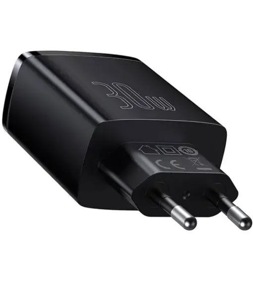 Baseus Φορτιστής Ταχείας Φόρτισης 30W USB‑C + 2×USB Μαύρος  CCXJ‑E01