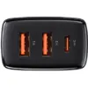 Baseus Φορτιστής Ταχείας Φόρτισης 30W USB‑C + 2×USB Μαύρος  CCXJ‑E01