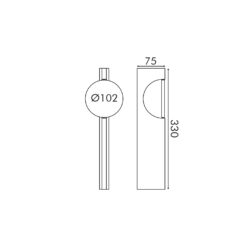 Επιτοίχιο Φωτιστικό – Μαύρο Μέταλλο – LED 5W – 2700K – IP20 – 100×100×330mm ACA MW2505831BL