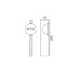 Επίτοιχο Φωτιστικό Χάλκινο – LED 5W – 2700K – IP20 – 100×100×330mm ACA MW2505831BR
