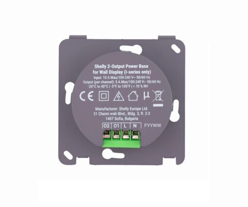 3800238072780 | Shelly 2-Output Power Base for Wall Display i-Series – EAN 3800238072780