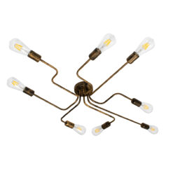 Alternative view of GLOBOSTAR® LIBERTA 00841 Μοντέρνο Φωτιστικό Οροφής με Ντουί 8 x E27 AC 220-240V IP20 - Μπρούτζινο - Μ102 x Π72 x Υ10.5cm