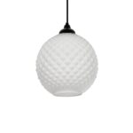 GLOBOSTAR® KEGEL 206-0004 Μοντέρνο Κρεμαστό Φωτιστικό Οροφής με Ντουί 1 x E27 AC 220-240V IP20 – Λευκό – Μ20 x Π20 x Υ20cm