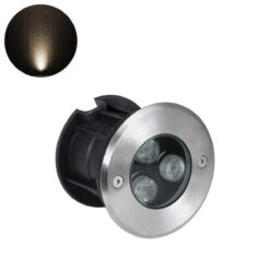 Alternative view of GloboStar® UNDERGROUND-FANI S-90979 Χωνευτό Φωτιστικό Σποτ Δαπέδου LED 12W 1080lm 60° DC 24V Αδιάβροχο IP68 Φ10 x Υ7.5cm Θερμό Λευκό 2700K - Ανοξείδωτο Ατσάλι