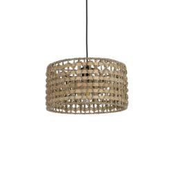 Alternative view of GLOBOSTAR® POMEGRANDE 204-0158 Boho Κρεμαστό Φωτιστικό Οροφής με Ντουί 1 x E27 AC 220-240V IP20 - Μπεζ & Καφέ - Μ30 x Π30 x Υ18cm