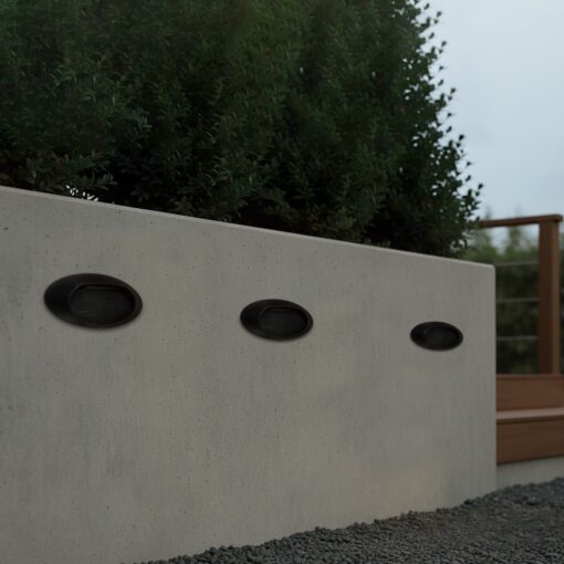 kelvo® STEPART KLV-101-0098 Φωτιστικό Σκαλοπατιού / Διαδρόμου LED 3W 375lm 45° AC 220-240V Αδιάβροχο IP65 Θερμό Λευκό 2700K – Lumileds SMD Chip & TÜV SÜD Driver – Μαύρο Ματ – Μ26 x Π5.5 x Υ13cm – 5 Χρόνια Εγγύηση