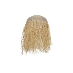 Alternative view of GLOBOSTAR® PLUVIA 205-0080 Boho Κρεμαστό Φωτιστικό Οροφής με Ντουί 1 x E27 AC 220-240V IP20 - Μπεζ - M50 x Π50 x Υ80cm