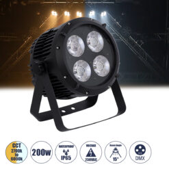 Alternative view of GloboStar® 51119 TYPHON Επαγγελματική Κεφαλή PAR DMX512 200W AC 220V-240V - SPOT - 15° OSRAM LED Αδιάβροχη IP65 - CCT Θερμό Λευκό 2700K - Φυσικό Λευκό 4500K - Ψυχρό Λευκό 6000K - Μαύρο - L23.2 x W22 x H33cm
