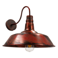 Alternative view of GLOBOSTAR® RAY 01052 Vintage Φωτιστικό Τοίχου - Απλίκα με Ντουί 1 x E27 AC 220-240V IP20 - Χάλκινο Εφέ Σκουριάς - Μ36 x Π42 x Υ32cm