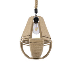 Alternative view of GLOBOSTAR® POLIA 01608 Boho Κρεμαστό Φωτιστικό Οροφής με Ντουί 1 x E27 AC 220-240V IP20 - Μπεζ - Μ30 x Π30 x Y42cm