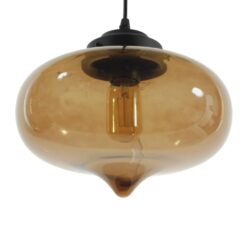 Alternative view of GLOBOSTAR® QUINN 01029 Vintage Κρεμαστό Φωτιστικό Οροφής με Ντουί 1 x E27 AC 220-240V IP20 - Μελί & Μαύρο - Μ26 x Π26 x Υ20cm