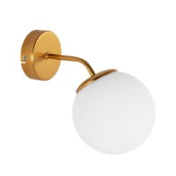Alternative view of GLOBOSTAR® DALPH 203-0033 Vintage Φωτιστικό Τοίχου - Απλίκα με Ντουί 1 x E27 AC 220-240V IP20 - Χρυσό & Λευκό - M15 x Π25 x Υ22cm