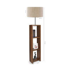 Alternative view of GLOBOSTAR® WOODO 204-0051 Μοντέρνο Επιδαπέδιο Φωτιστικό με Ντουί 1 x E27 AC 220-240V IP20 - Καφέ & Μπεζ - Μ38 x Π38 x Υ150cm