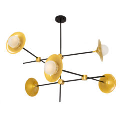 Alternative view of GLOBOSTAR® JOLIET 00780 Μοντέρνο Φωτιστικό Οροφής με Ντουί 6 x G9 AC 220-240V IP20 - Μαύρο & Χρυσό - Μ93 x Π93 x Υ87cm