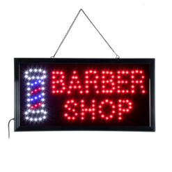 Alternative view of GLOBOSTAR® SIGN 75693 Διακοσμητικό Φωτιστικό Τοίχου Ένδειξης / Σήμανσης "BARBER SHOP" LED 5W 150lm 120° AC 220-240V IP20 Πολύχρωμο - Μαύρο - Μ48 x Π25 x Υ2cm - 2 Χρόνια Εγγύηση