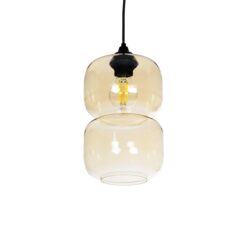 GLOBOSTAR® PIAGE 206-0037 Μοντέρνο Κρεμαστό Φωτιστικό Οροφής με Ντουί 1 x E27 AC 220-240V IP20 – Mελί – Μ17 x Π17 x Υ25cm