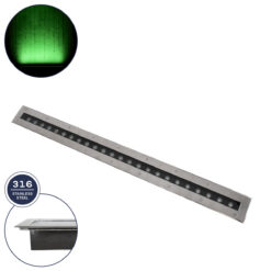Alternative view of GloboStar® UNDERGROUND-REMVI 90194-G Χωνευτό Φωτιστικό Wall Washer Δαπέδου LED 18W 1440lm 10° DC 24V Αδιάβροχο IP68 L100 x W9 x H7.2cm Πράσινο - Ανοξείδωτο Ατσάλι - 3 Years Warranty