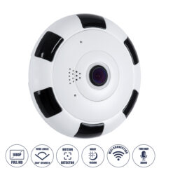 Alternative view of GloboStar® 86027 Επιτοίχια IP Camera 1080P WiFi 360° Μοιρών - Νυχτερινή Όραση με LED IR - Διπλή Κατέυθυνση Ομιλίας - Ανιχνευτή Κίνησης - Νυχτερινή Λήψη - Λευκό Μαύρο