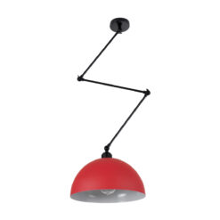 Alternative view of GLOBOSTAR® LOTUS 00938 Μοντέρνο Φωτιστικό Οροφής με Ντουί 1 x E27 AC 220-240V IP20 - Κόκκινο & Μαύρο - Μ30 x Π30 x Υ21cm