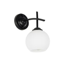 Alternative view of GLOBOSTAR® ISEN 01157 Μοντέρνο Φωτιστικό Τοίχου - Απλίκα με Ντουί 1 x E27 AC 220-240V IP20 - Μαύρο & Λευκό - Μ24 x Π15 x Υ27cm