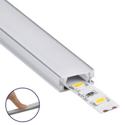 Alternative view of GLOBOSTAR® ALP-LINEAR SURFABO 70805-3M Επιφανειακό Προφίλ Αλουμινίου με Λευκό Γαλακτερό Πατητό Κάλυμμα για Ταινίες LED IP20 - Ασημί & Λευκό - Μ300 x Π1.6 x Υ0.7cm - Πακέτο 5 Τεμαχίων