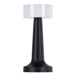 Alternative view of GloboStar® NANNA 76472 Επαναφορτιζόμενο Επιτραπέζιο Φωτιστικό Πορτατίφ LED 1.5W 105lm 120° DC 5V IP44 CCT Ultra Θερμό 1500K - Φυσικό Λευκό 4500K - Ψυχρό Λευκό 6000K Dimmable Μαύρο & Λευκό Πλαστικό - Μ9 x Π9 x Υ21cm - 2 Χρόνια Εγγύηση