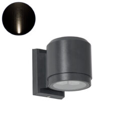 Alternative view of GLOBOSTAR® WALLLIGHT-SONA 90482 Μοντέρνο Φωτιστικό Τοίχου - Απλίκα LED 12W 1140lm 5° DC 24V Αδιάβροχο IP67 Φυσικό Λευκό 4500K - CREE COB Chip & TÜV SÜD Driver - Γκρι Ανθρακί Ματ - Μ9.5 x Π13 x Υ11cm - 3 Χρόνια Εγγύηση
