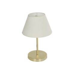 Alternative view of GLOBOSTAR® GLOSSY 204-0071 Μοντέρνο Επιτραπέζιο Φωτιστικό Πορτατίφ με Ντουί 1 x E27 AC 220-240V IP20 - Χρυσό & Λευκό - Μ22 x Π22 x Υ34cm