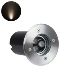Alternative view of GloboStar® UNDERWATER-LUNTA 90401 Υποβρύχιο Χωνευτό Κινούμενο Φωτιστικό Σποτ Ειδικό για Σιντριβάνια LED 12W 1080lm 60° DC 24V Αδιάβροχο IP68 Φ12 x Υ13cm Θερμό Λευκό 2700K - Ανοξείδωτο Ατσάλι - 3 Χρόνια Εγγύηση