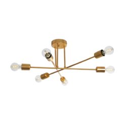 Alternative view of GLOBOSTAR® SPIDI 203-0114 Μοντέρνο Φωτιστικό Οροφής με Ντουί 6 x E27 AC 220-240V IP20 - Χρυσό - Μ61 x Π61 x Υ25cm