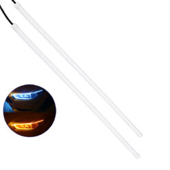 Alternative view of GLOBOSTAR® DRL 81724 Φώτα Ημέρας DRL & Φλας LED 8W/16W 700lm/1400lm 200° DC 12V Αδιάβροχο IP65 Ψυχρό Λευκό 6000K & Πορτοκαλί - Μ45 x Π1.3 x Υ1.3cm - Πακέτο 2 Τεμαχίων - 1 Χρόνο Εγγύηση