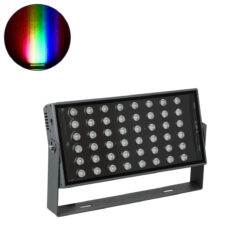 Alternative view of GLOBOSTAR® FLOODZANA 90559 Προβολέας Σποτ Wall Washer LED 100W 8000lm 30° DC 24V Αδιάβροχο IP65 Πολύχρωμο RGBW Dimmable DMX512 - Bridgelux SMD Chip - Γκρι Ανθρακί - Μ45.5 x Π28 x Υ10cm - 3 Χρόνια Εγγύηση