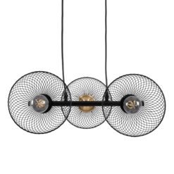 Alternative view of GLOBOSTAR® VERONA 00586 Μοντέρνο Κρεμαστό Φωτιστικό Οροφής με Ντουί 3 x E27 AC 220-240V IP20 - Μαύρο & Χρυσό - Μ50 x Π28 x Υ20cm