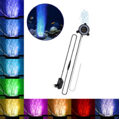 Alternative view of GLOBOSTAR® AQUARIUS 79682 Φωτιστικό Ενυδρείου με Οξυγονωτή LED 7.2W 360lm 180° AC 220-240V Αδιάβροχο IP68 Πολύχρωμο RGB - Sanan SMD Chip - Μαύρο - Μ5.5 x Π5.5 x Υ2.1cm - 2 Χρόνια Εγγύηση