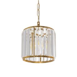 Alternative view of GLOBOSTAR® GLAMOROUS 203-0093 Κλασικό Κρεμαστό Φωτιστικό Οροφής με Ντουί 1 x E27 AC 220-240V IP20 - Χρυσό & Διάφανο - Μ19 x Π19 x Υ16.5cm