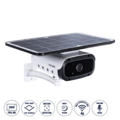 Alternative view of GloboStar® 86048 Αυτόνομη Ηλιακή Camera 1080P 2MP 4G SIM CARD WiFi 150° Μπαταρία 3200mAh Φωτοβολταϊκό Πάνελ Διπλή Κατέυθυνση Ομιλίας Αδιάβροχη IP66 Ψυχρό Λευκό 6000K - Λευκό
