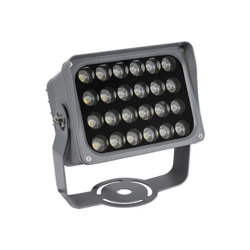 GLOBOSTAR® FLOODXENA 90130 Προβολέας Σποτ Wall Washer LED 24W 2880lm 10° AC 220-240V Αδιάβροχο IP65 Ψυχρό Λευκό 6000K – Bridgelux SMD Chip – Γκρι Ανθρακί – Μ18 x Π13.5 x Υ18cm – 3 Χρόνια Εγγύηση