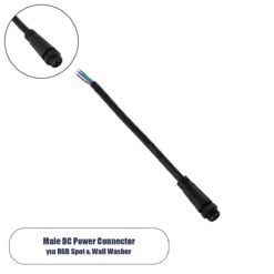 Alternative view of GLOBOSTAR® WWCONNECTOR 90780 5 Pin Σύνδεσμος Τροφοδοσίας για Wall Washers & Προβολείς με Είσοδο 5 x 0.25mm2 & Έξοδο 1 x Θηλυκό Βύσμα Αδιάβροχο IP65 - Μαύρο - Μ20 x Π1.5 x Υ1.5cm