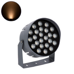 Alternative view of GLOBOSTAR® FLOODNIGMA 90377 Προβολέας Σποτ Wall Washer με Αντιθαμβωτική Γρίλια LED 24W 2040lm 30° DC 24V Αδιάβροχο IP65 Ultra Θερμό Λευκό 2200K Dimmable - Bridgelux SMD Chip - Γκρι Ανθρακί - Μ15 x Π15 x Υ9.1cm - 3 Χρόνια Εγγύηση