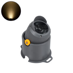 Alternative view of GLOBOSTAR® FLOODSIMA 90493 Κινούμενος Προβολέας Σποτ Wall Washer με Αντιθαμβωτική Γρίλια LED 24W 2160lm 30° DC 24V Αδιάβροχο IP67 Θερμό Λευκό 2700K Dimmable - Bridgelux SMD Chip - Γκρι Ανθρακί - Μ14.5 x Π24.2 x Υ22.5cm - 3 Χρόνια Εγγύηση