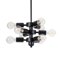 Alternative view of GLOBOSTAR® DELIR 01035 Μοντέρνο Φωτιστικό Οροφής με Ντουί 9 x E27 AC 220-240V IP20 - Μαύρο - Μ24 x Π24 x Υ23cm