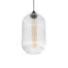 GLOBOSTAR® MELONI 206-0017 Μοντέρνο Κρεμαστό Φωτιστικό Οροφής με Ντουί 1 x E27 AC 220-240V IP20 – Διάφανο – Μ20 x Π20 x Υ38cm