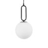 kelvo® BELLISSIMO KLV-101-0373 Κρεμαστό Φωτιστικό Οροφής για Λάμπα με Ντουί E27 AC 220-240V IP20 – Μαύρο Ματ & Λευκό – Μ20 x Π20 x Υ42cm