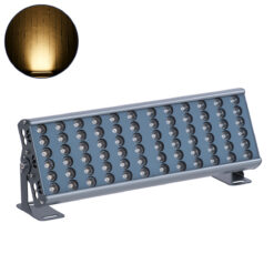 Alternative view of GloboStar® FLOOD-TENA 90221 Προβολέας Wall Washer για Φωτισμό Κτιρίων LED 72W 6480lm 10° DC 24V Αδιάβροχο IP65 L46.5 x W7 x H16.5cm Θερμό Λευκό 2700K - Ασημί - 3 Years Warranty