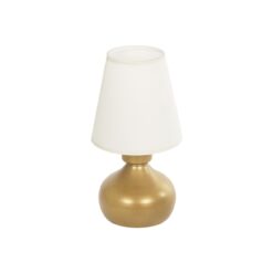 Alternative view of GLOBOSTAR® SWEET 204-0061 Μοντέρνο Επιτραπέζιο Φωτιστικό Πορτατίφ με Ντουί 1 x E27 AC 220-240V IP20 - Χρυσό & Μπεζ - Μ14 x Π14 x Υ25cm