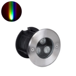 Alternative view of GLOBOSTAR® UNDERWATERHUNI 90416 Υποβρύχιο Χωνευτό Σποτ για Σιντριβάνια/Πισίνες LED 3W 300lm 30° DC 24V Αδιάβροχο IP68 Πολύχρωμο RGBW Dimmable DMX512 - Bridgelux SMD Chip - Ανοξείδωτο Ατσάλι SS304 - Μ10 x Π10 x Υ7.5cm / Q9.5 - 3 Χρόνια Εγγύηση